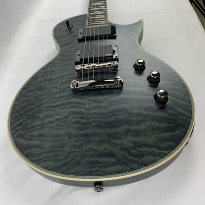 ESP LTD EC-401 QM See Thru Black Satin Electric Guitar B-Stock image 3
