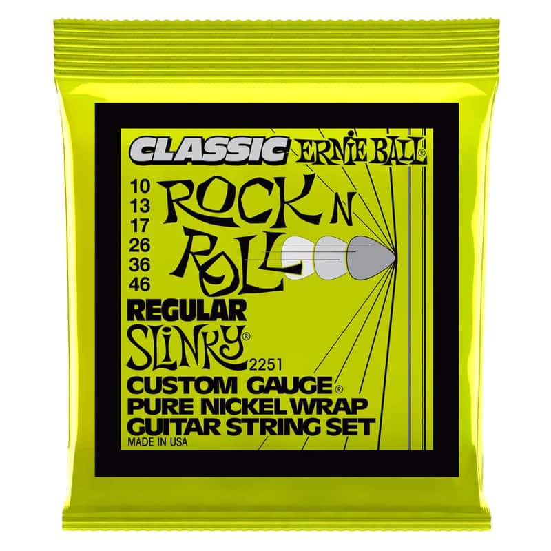 Ernie Ball - P02251 - Electric Guitar Strings - Regular Slinky Classic Rock n Roll Pure Nickel Wrap - 10-46 Gauge (P02251) image 1
