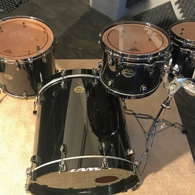 Tama Starclassic Maple 10, 12, 16, 22 Piano Black Drum Set w/Cases Made In Japan image 7