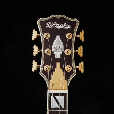 D'Angelico Excel Ss Soho Single Cutaway Thinline Hollow Body w/ Gig Bag Dark Cherry Burst image 8
