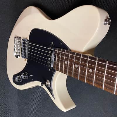 Aria Pro II Jet B’tone Baritone Guitar 2021 See-Through Vintage White image 2