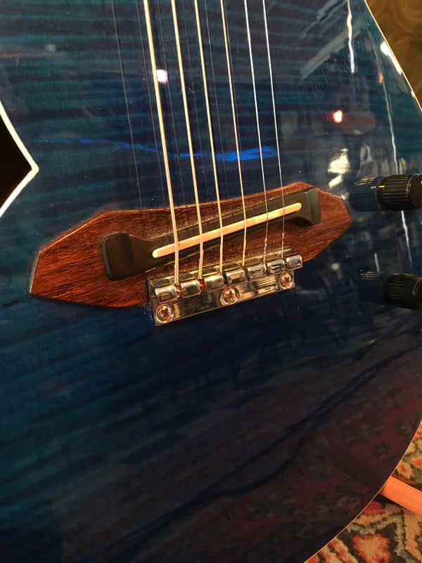 Rare ESP Eclipse SA - TL-6 Style Blue Trans Flamed Maple Semi