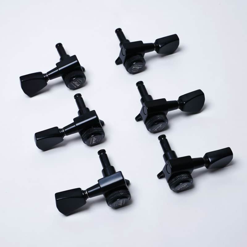 Locking Keystone Tuners 3+3 (Black) – 18:1 – Drop-In for Most Electric/Acoustic Guitars (10mm / 25/64" holes) image 1