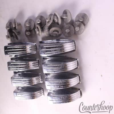 *Ludwig 8x Tom Drum Small Classic Lugs Set Chrome 1 1/4" Vintage USA 60s* image 2