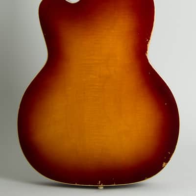 Silvertone Thin Twin Model 1369L Semi-Hollow Body Electric Guitar, made by Kay (1957), ser. #L7969-5905, black tolex hard shell case. image 4