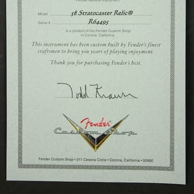 Fender Custom Shop Masterbuilt 1958 Stratocaster Relic by Todd Krause in Three Tone Sunburst image 7