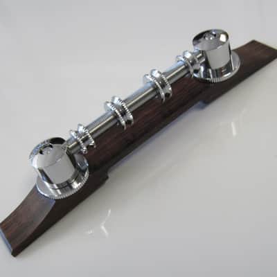 Gretsch Chrome Space Control Bass Bridge with Rosewood Base 0080621249 image 1