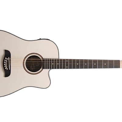 Oscar Schmidt Dreadnought 12 String Acoustic Electric Guitar - White - OD312CEWH Bild 2
