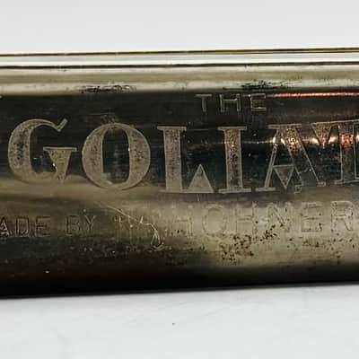 Lot of 2 Hohner Vintage Tremelo/Goliath Harmonicas - Chrome image 11