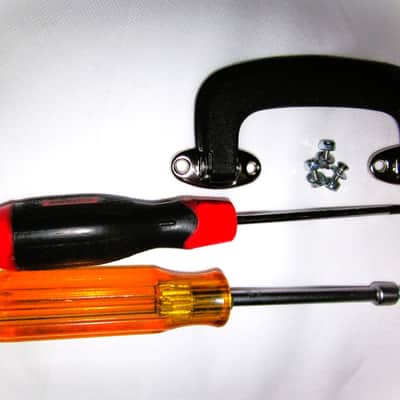 Guitar Case Handle Vintage Chipboard Case handle with Complete installation mounting hardware Kit! image 8