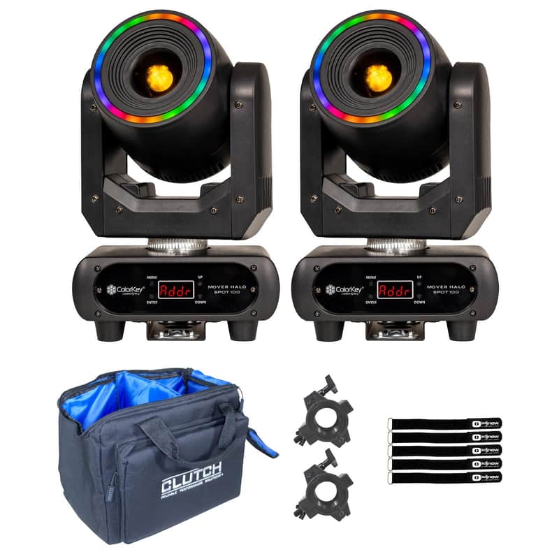 ColorKey CKU-5070 Halo Spot 100 24x RGB Halo LED LED Moving Head Spot Pair image 1