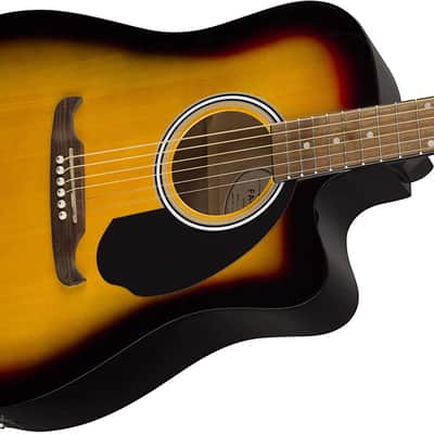 Fender FA-125CE Dreadnought Cutaway Acoustic-Electric Guitar - Sunburst image 3