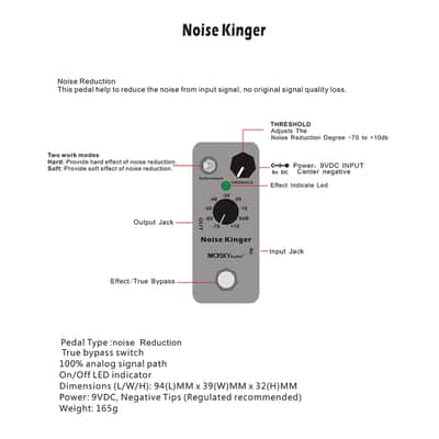 Mosky Noise Killer Pedal 2 Modes Hard/Soft True Bypass Free Shipment,price include the import duty for US buyer image 7
