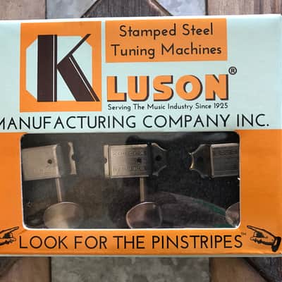 Real Life Relics Kluson Supreme 18:1 Gear Ratio C Tuning Machines 6 inline Aged Nickel KTS-6B-NM image 4