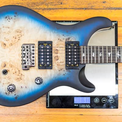 PRS SE Exotic Custom 24-08 Poplar Burl  2025 - Lake Blue Midnight Burst - Satin image 9