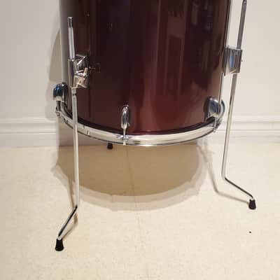 BURGUNDY Floor Tom Drum 16"x16" - Gorgeous Ultra Clean image 8