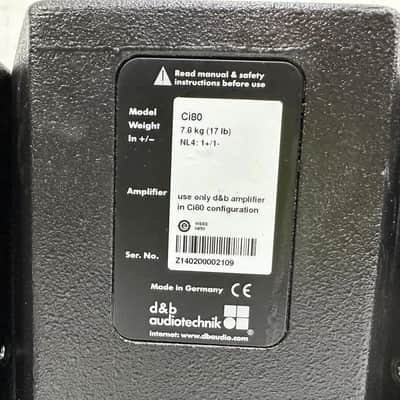 D&B Audiotechnik Ci80 Coaxial 2-Way Passive Speaker #2441 #2442 (LOT OF 4)THS image 3