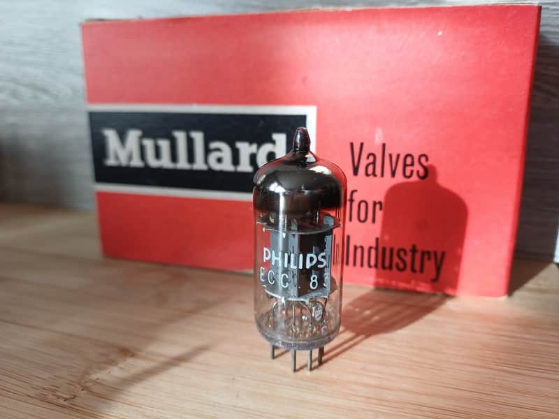 Superb 1970 NOS MULLARD Blackburn ecc83 12ax7 UK I63 Valvo label, extra strong, Orange Hiwatt Marshall Vox image 1