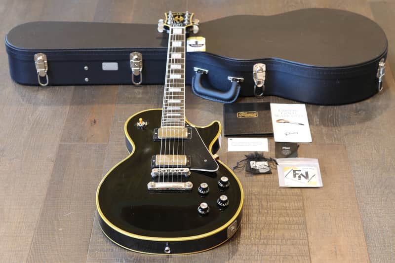 MINTY! 2021 Gibson Custom Shop Les Paul Custom Black Ebony w/ Ebony Board Custom Order Nickel Hardware + COA OHSC image 1