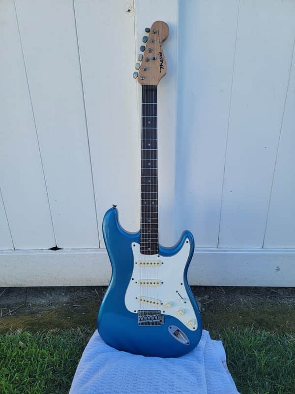 Ishibashi Mavis MIJ Japan Stratocaster 80s In Daphne Blue image 1