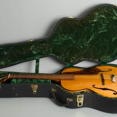 Epiphone  Ritz Arch Top Acoustic Guitar (1942), ser. #18695, black tolex hard shell case. image 10
