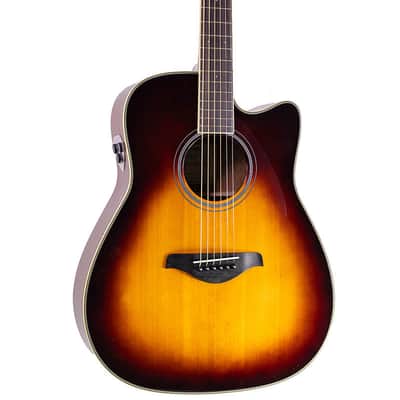 Yamaha FGC-TA TransAcoustic Cutaway Brown Sunburst image 2
