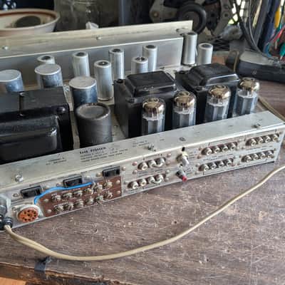 fisher x-202b integrated amplifier rebuilt and ready for service early 60's image 5