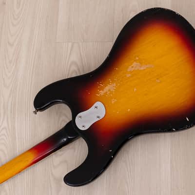1965 Mosrite Ventures Model Vintage Short Scale Bass Sunburst image 17
