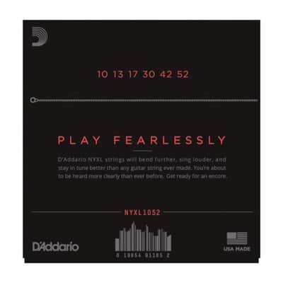 D'Addario NYXL1052 Nickel Wound Electric Guitar Strings, Light Top, Heavy 10-52 image 2