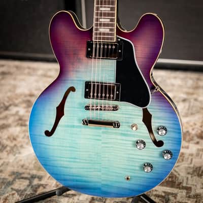 Epiphone ES-335 Figured Semi-hollow Electric Guitar - Blueberry Burst image 3