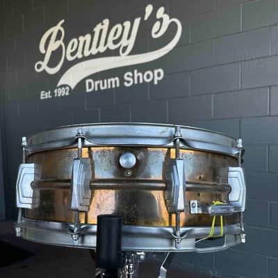 *RARE* 1958 WFL Super-Ludwig 5x14" 10-Lug Brass Snare Drum No. 401 with Internal Muffler image 6