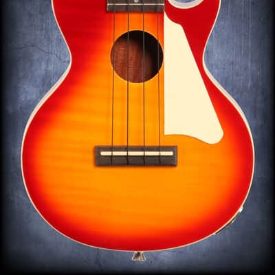Epiphone Les Paul Acoustic Electric Uke Heritage Cherry Sunburst W/Bag image 3