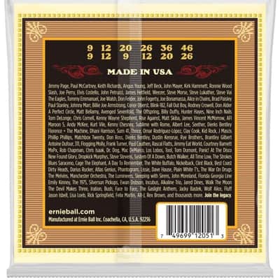 Ernie Ball Earthwood 12-String Medium 80/20 Bronze Acoustic Set, .009 - .046 image 2