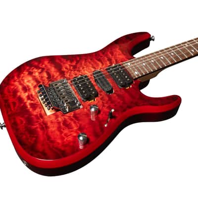 BootLegger Guitar Royal 2024 - Red - Floyd Rose Double Locking - Coil Split image 4