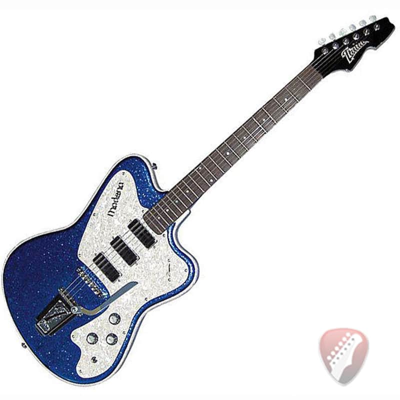 Italia Modena Classic Electric Guitar in Blue Sparkle | Reverb