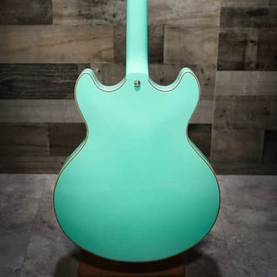 D'Angelico Premier DC Semi-Hollow Electric Guitar - Surf Green (DAPDCSGRNS) image 6