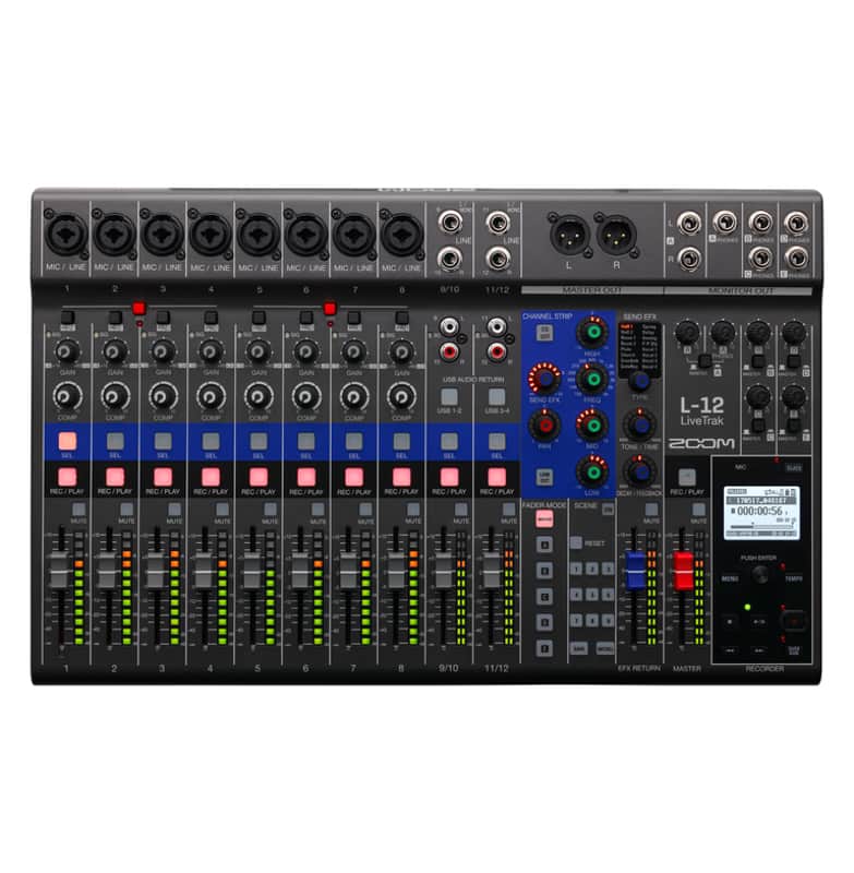 Zoom LiveTrak L-12 Digital Mixer / Recorder 2010s - Grey / Blue image 1