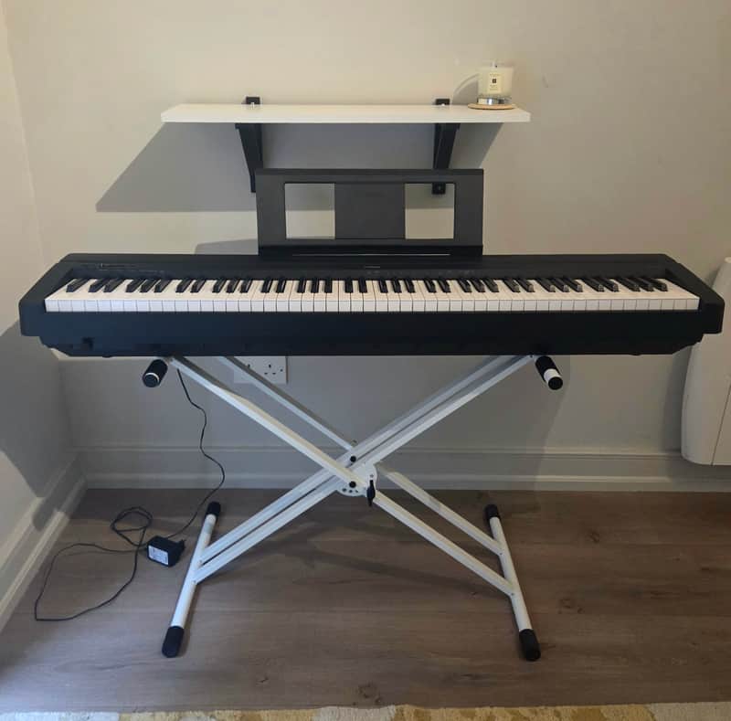 Yamaha P-45 88-Key Weighted Digital Piano - Black | Stand and Sustain Pedal included image 1