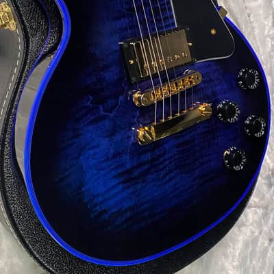 NEW! Gibson Dealer Select Custom Shop Les Paul Custom Blue Widow AAA Figured Flame Top - Authorized Dealer - 9.7 lbs - G07454 image 7