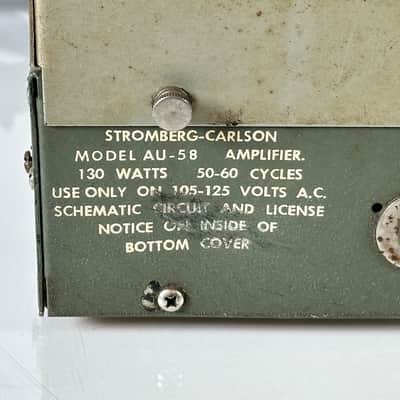 Stromberg Carlson AU-58 Tube Amp Mic Pre Vintage Rare Analog image 8