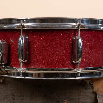 Vintage MIJ 5x14 Red Sparkle Snare Drum image 7