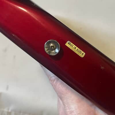 1985 Korean Kramer Striker 200st Candy Red Stratocaster Plywood Guitar Body Floyd Tremolo image 11
