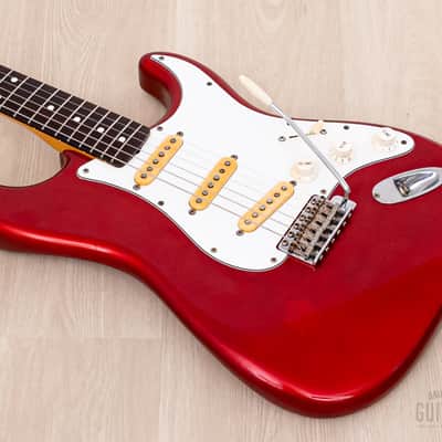 1991 Fender Order Made Stratocaster '62 Vintage Reissue Candy Apple Red + Headstock, Japan MIJ Fujigen image 10