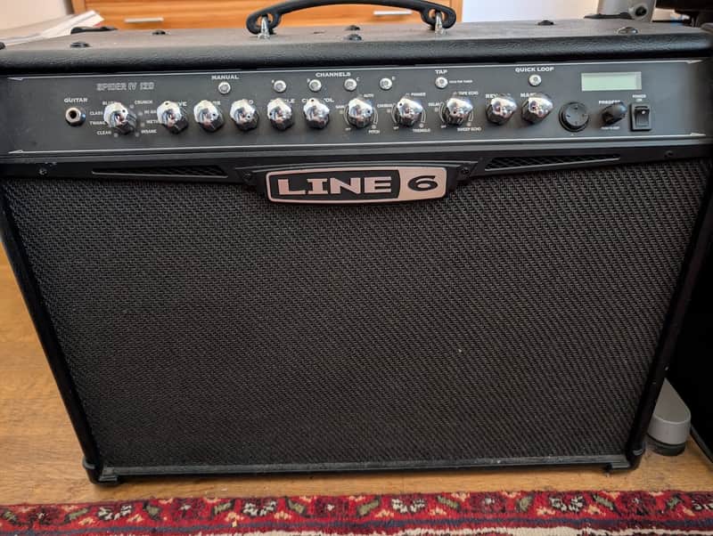 Line 6 Spider IV 120 120-Watt 2x10" Stereo Digital Modeling Guitar Combo 2009 - 2016 - Black image 1