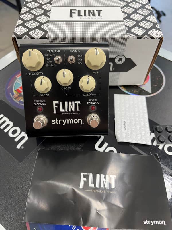 Strymon Flint Reverb and Tremolo V1 2012 - 2022 - Black with White Knobs image 1