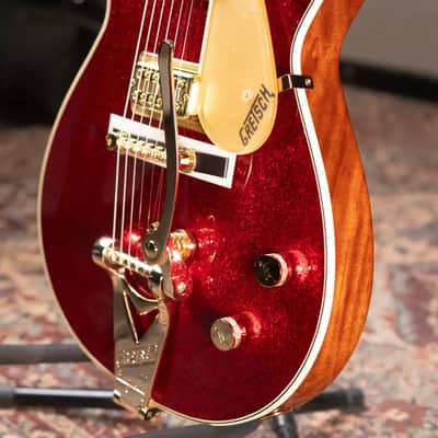 Gretsch G6129TG-59VS Limited Edition Sparkle Jet with String-Thru Bigsby - Red Sparkle with Hardshell Case image 4