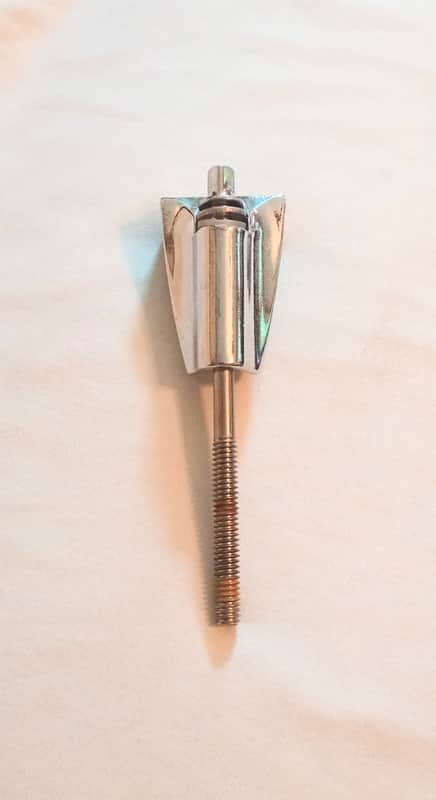 UNMARKED BASS DRUM CLAW WITH 3.5" ROD - CHROME -FREE SHIP TO C-USA! image 1