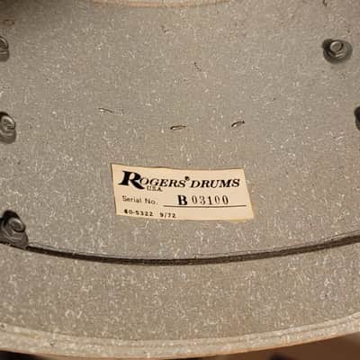 1974 ROGERS 9/72 FULLERTON SWIV-O-MATIC 5 PIECE KIT WHITE image 8