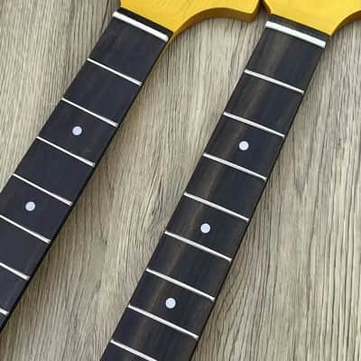 Jaguar Style Guitar Neck with Rosewood Fingerboard, 21 Frets, Aged Yellow image 4