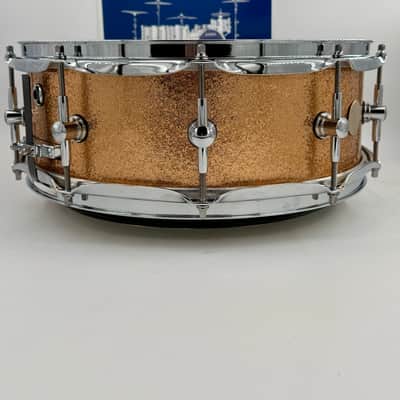 Montineri Custom Drums: 14” x 5” 10-COB Lug Copper Sparkle Snare image 12